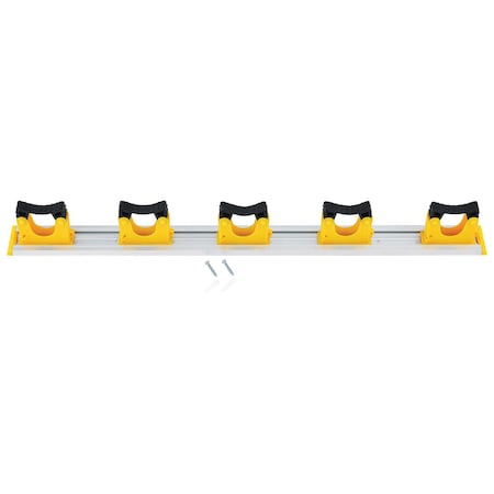 Global Industrial Mop & Broom Holder, Aluminum, 27-1/2L 640938